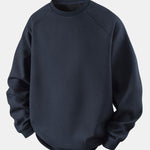 Relax Fit Waffle Crew Neck Sweatshirt