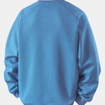Relax Fit Waffle Crew Neck Sweatshirt