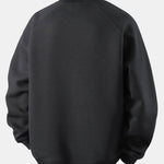 Relax Fit Waffle Crew Neck Sweatshirt