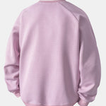 Relax Fit Waffle Crew Neck Sweatshirt