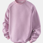 Relax Fit Waffle Crew Neck Sweatshirt