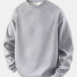 Relax Fit Waffle Crew Neck Sweatshirt