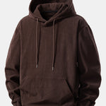 3 Pieces Corduroy Hoodie With Kangaroo Pocket