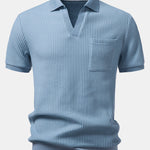 Waffle Johnny Collar Polo With Pocket