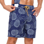 2 In 1 Pineapple Print Swim Shorts