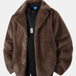 Faux Fur Notch Lapel Coat