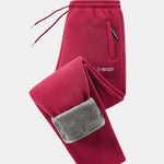 3 Pieces Teddy Lined Straight Leg Polar Fleece Pants