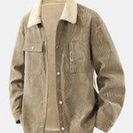 Teddy Lined Star Print Corduroy Jacket