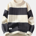 Striped Twist Jacquard Sweater