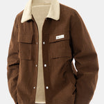 Teddy Lined Corduroy Button Up Jacket