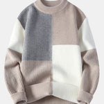Color Block Crew Neck Sweater