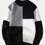 Color Block Crew Neck Sweater