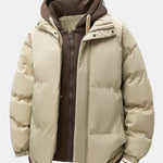 2 In 1 Contrast Hooded Puffer Coat