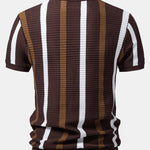 Stripe Textured Knit Polo