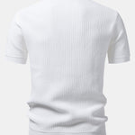 Stripe Johnny Collar Knit Polo