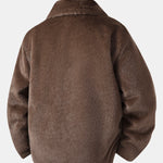 Faux Fur Notch Lapel Coat