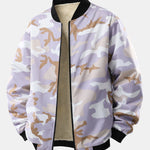 Teddy Lined Camouflage Zip Up Jacket