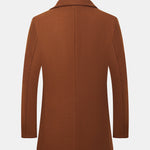 Detachable Scarf Notch Lapel Wool Overcoat