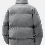 Suede Puffer Coat