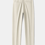 Warm Fleece-Lined Slim Fit Tapered Trousers