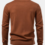 Geometric Jacquard Mock Neck Sweater