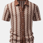 Plaid Jacquard Button Up Shirt
