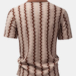 Plaid Jacquard Button Up Shirt & Straight Leg Linen Pants