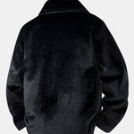 Faux Fur Notch Lapel Coat