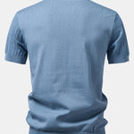 Contrast Textured Knit Polo