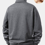 Teddy Fleece Lined Turtle Neck Sweatshirt