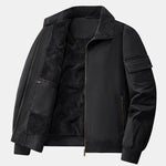 Teddy Lined Zip Up Chino Bomber Jacket