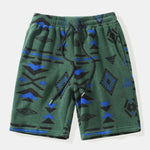 Relax Fit Tribal Geometry Teddy Hoodie & Shorts