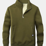 Teddy Lined Quarter Zip Sweatshirt