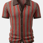 Retro Geometric Knit Shirt