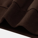Relax Fit Contrast Corduroy Polo Collar Sweatshirt