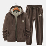 Fleece-Lined Zip Up Hoodie & Jogger Pants