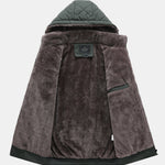 Faux Fur Lined Hooded Quilted Coat