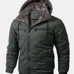 Faux Fur Lined Hooded Quilted Coat
