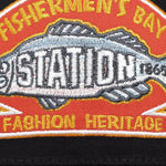Vintage Fishing Embroidery Mesh Baseball Cap