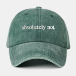 Absolutely Not Embroidery Washed Baseball Cap