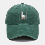 Funny Silly Goose Embroidered Washed Baseball Cap