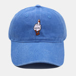 Rude Duck Embroidery Washed Baseball Cap