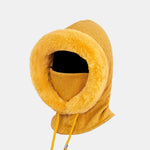 Drawstring Plush Warm Balaclava Hat