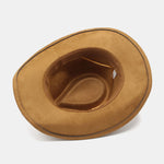 Faux Suede Western Wide-brimmed Cowboy Hat