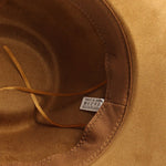 Faux Suede Western Wide-brimmed Cowboy Hat