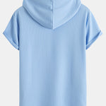 Ribbed Hooded  Arc Hem T-Shirt