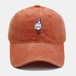 Rude Duck Embroidery Washed Baseball Cap