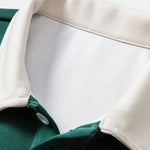 Relax Fit NY Print Color Block Polo Collar Sweatshirt