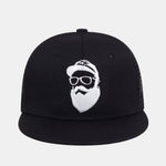 Embroidered Bearded Man Mesh Baseball Cap