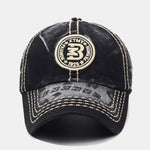 Slogan Patch Embroidery Washed Baseball Cap